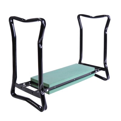 Outsunny Banc agenouilloir de jardin pilable ergonomique à la fois banc à genoux et chaise en mousse EVA et acier vert