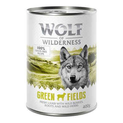 Wolf of Wilderness 6 x 400 g - Green Fields - agneau