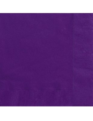 20 Petites serviettes en papier violet foncé 25 x 25 cm