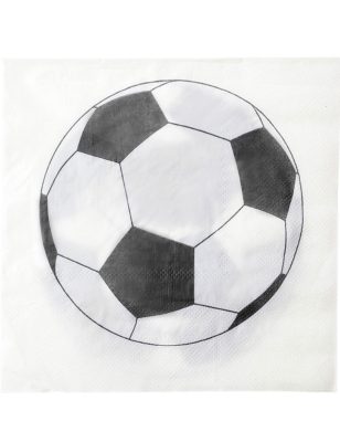 20 Serviettes en papier Ballon football 33 x 33 cm
