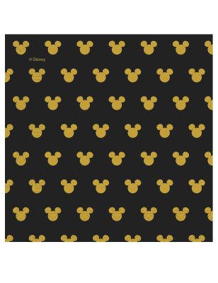 20 Serviettes en papier Mickey Gold 33 x 33 cm