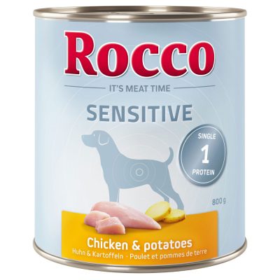 Lot Rocco Sensitive 24 x 800 g - poulet