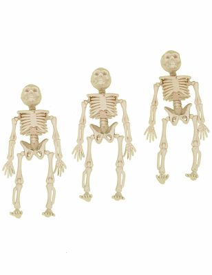 3 Petites décorations squelettes 12 cm