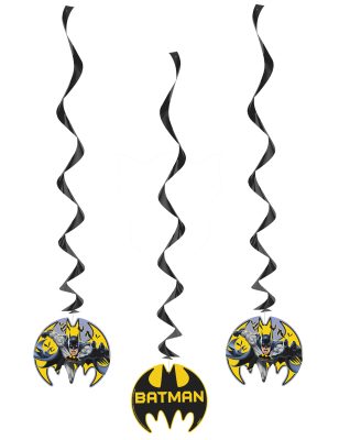 3 Décorations spirale à suspendre Batman