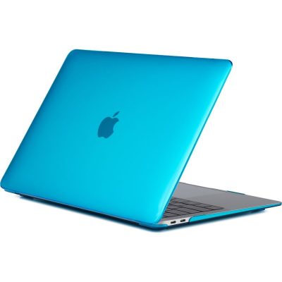 Mobigear Glossy - Apple MacBook Air 13 Pouces (2018-2020) Coque MacBook Rigide - Bleu