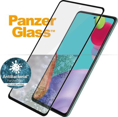 PanzerGlass Edge to Edge - Samsung Galaxy A52 Verre trempé Protection d'écran - Compatible Coque - Noir