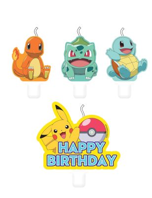 4 Bougies anniversaire Pokémon