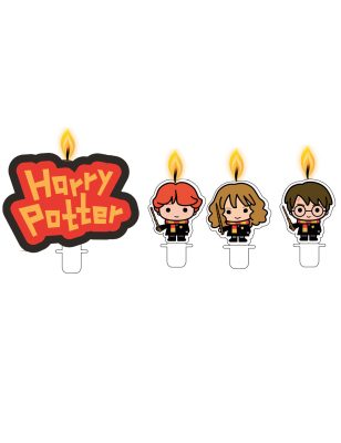 4 Bougies d'anniversaire kawaii Harry Potter
