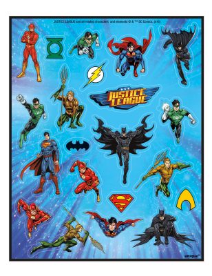4 Feuilles de stickers Justice League