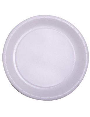 50 Assiettes en carton blanc 22 cm