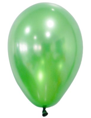50 Ballons verts métallisés 30 cm