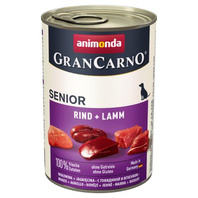 Lot Animonda GranCarno 12 x 400 g - Senior : veau & agneau