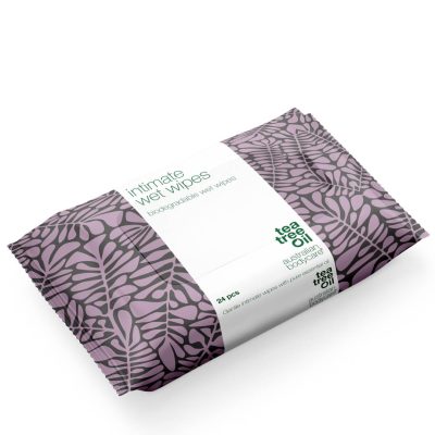 Lingettes hygiene intimes à l'huile de tea tree (24 pièces)