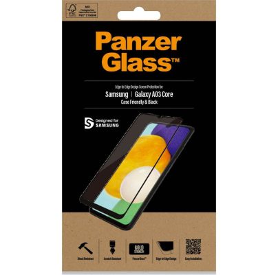 PanzerGlass Edge to Edge - Samsung Galaxy A04s Verre trempé Protection d'écran - Compatible Coque - Noir