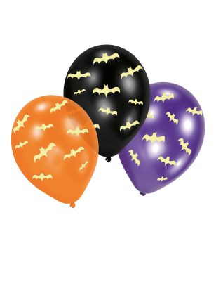 6 Ballons en latex chauve-souris phosphorescentes 27