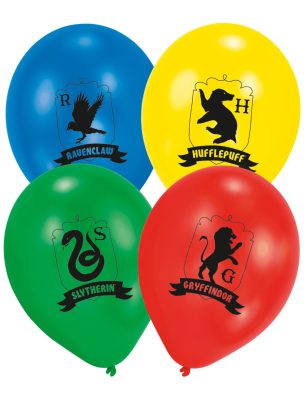 6 Ballons en latex Poudlard Harry Potter 27 cm