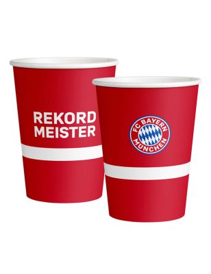 6 Grands gobelets en carton FC Bayern Munich 500 ml