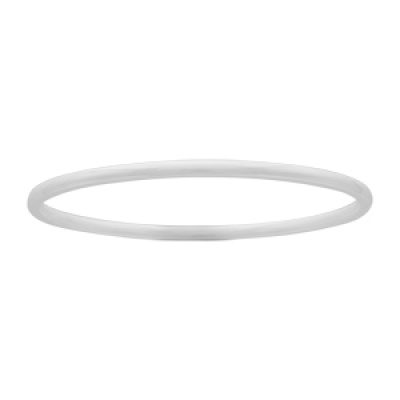 Bracelet jonc en céramique blanche 3mm diamètre 62mm