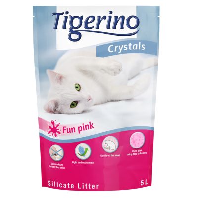 Litière Tigerino Crystals Fun - rose : 5 L