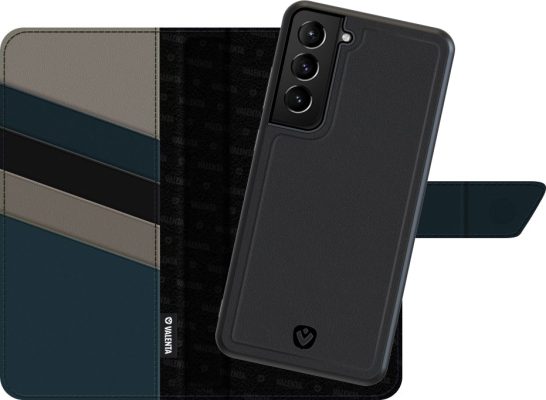 Valenta Snap - Coque Samsung Galaxy S21 Plus Détachable 2in1 Etui en Cuir Véritable - Noir