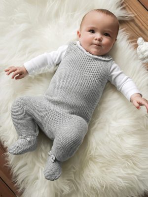 Combinaison Bébé en coton biologique et laine