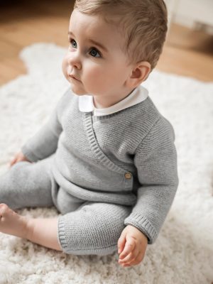 Ensemble Bébé laine et coton biologique