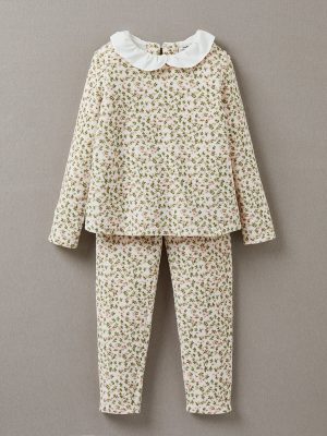 Pyjama velours Fille imprimé Myrtille