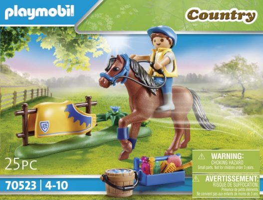 Cavalier avec poney brun - Playmobil country - 70523