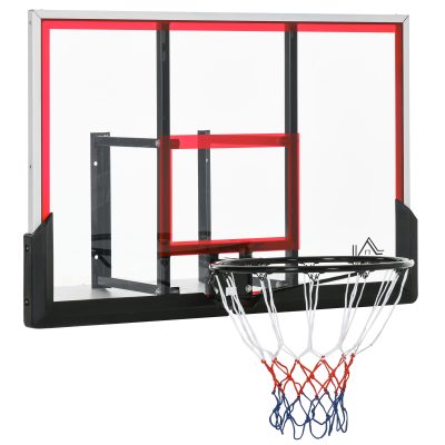 HOMCOM Panier de basketball mural avec panier spécial dunk - 102 x 76 x 110 cm - intérieur extérieur