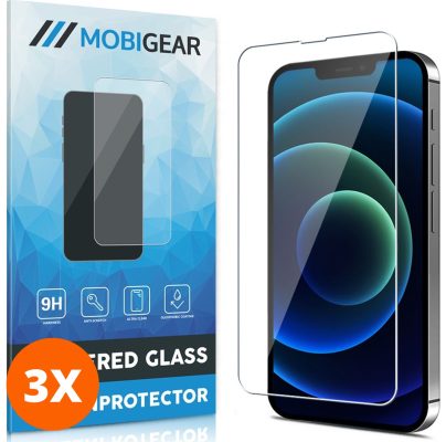 Mobigear - Apple iPhone 13 Pro Verre trempé Protection d'écran - Compatible Coque (Lot de 3)