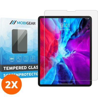 Mobigear - Apple iPad Pro 12.9 (2022) Verre trempé Protection d'écran - Compatible Coque (Lot de 2)