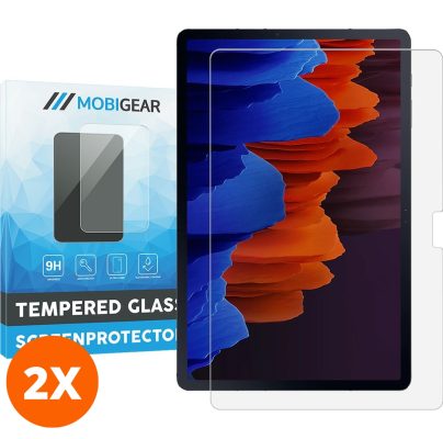 Mobigear - Samsung Galaxy Tab S7 Plus Verre trempé Protection d'écran - Compatible Coque (Lot de 2)