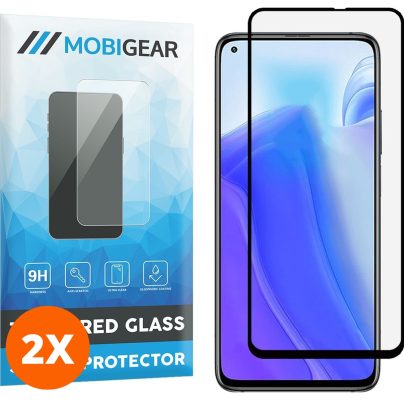 Mobigear Premium - Xiaomi Mi 10T Verre trempé Protection d'écran - Compatible Coque - Noir (Lot de 2)