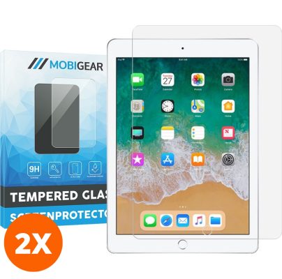 Mobigear - Apple iPad Air 2 (2014) Verre trempé Protection d'écran - Compatible Coque (Lot de 2)