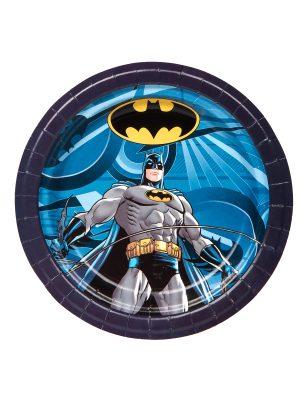 8 Assiettes en carton FSC Batman 23 cm