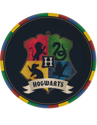 8 Assiettes en carton Poudlard Harry Potter 23 cm