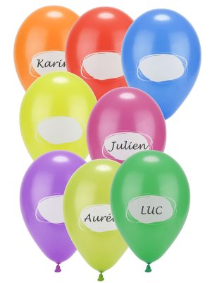 8 Ballons en latex à personnaliser 30 cm