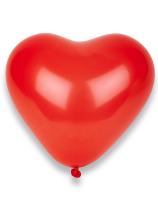 8 Ballons cœurs rouges 33 x 32 cm