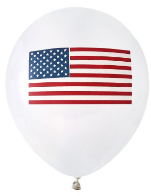 8 Ballons en latex USA 23 cm