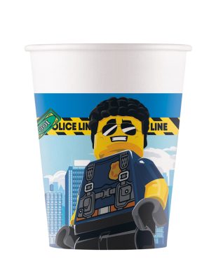8 Gobelets en carton FSC Lego City 200 ml