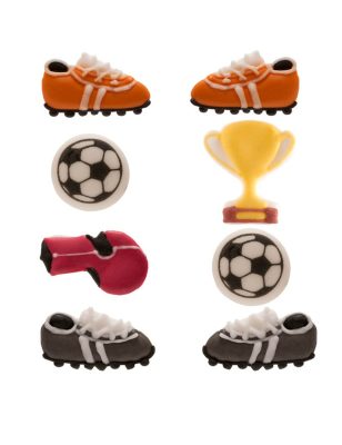 8 Mini figurines en sucre Football 9 g
