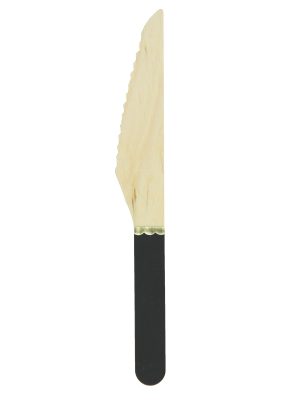 8 Petits couteaux en bois noirs 16 cm