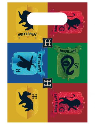 8 Sachets en plastique Poudlard Harry Potter 16 x 23