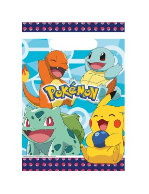 8 Sacs cadeaux en plastique Pokémon