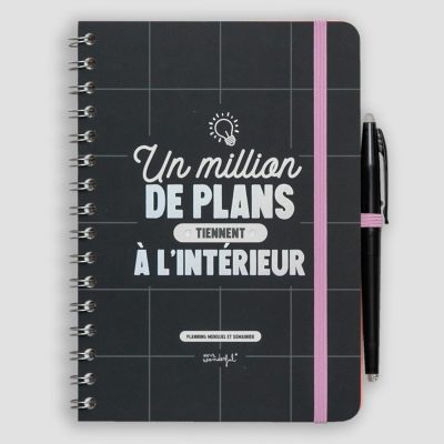 Planning Avec Feuilles Effaçables - Un Million De Plans Tiennent À L'intérieur - Mr Wonderful