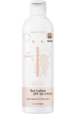 Lotion solaire bébé & enfant sans parfum SPF50                                - Naïf
