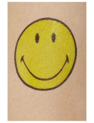 9 tatouages Smiley multicolores