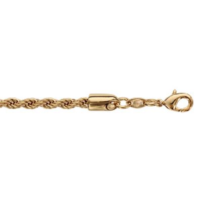 Collier en plaqué or maille corde - longueur 50cm