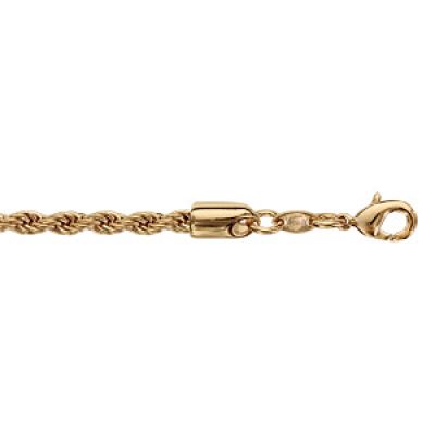 Collier en plaqué or maille corde - longueur 60cm