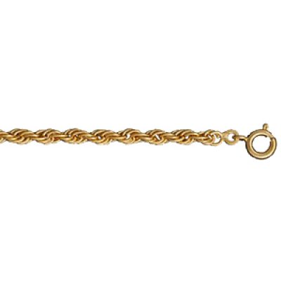 Collier en plaqué or maille corde - longueur 70cm
